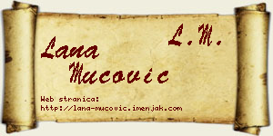 Lana Mucović vizit kartica